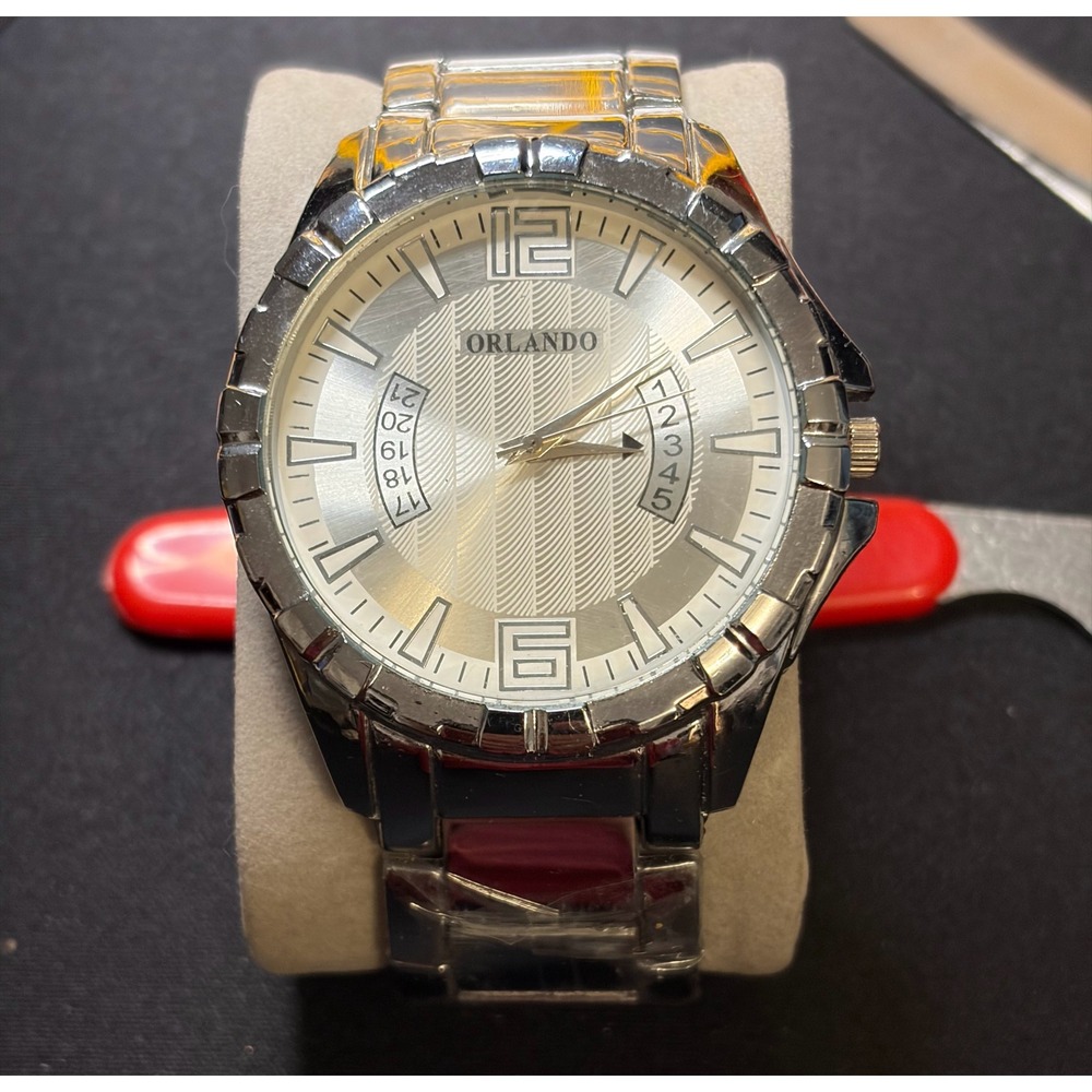 Orlando Wristwatch Mens OS Silver Stainless Steel Analog Quartz